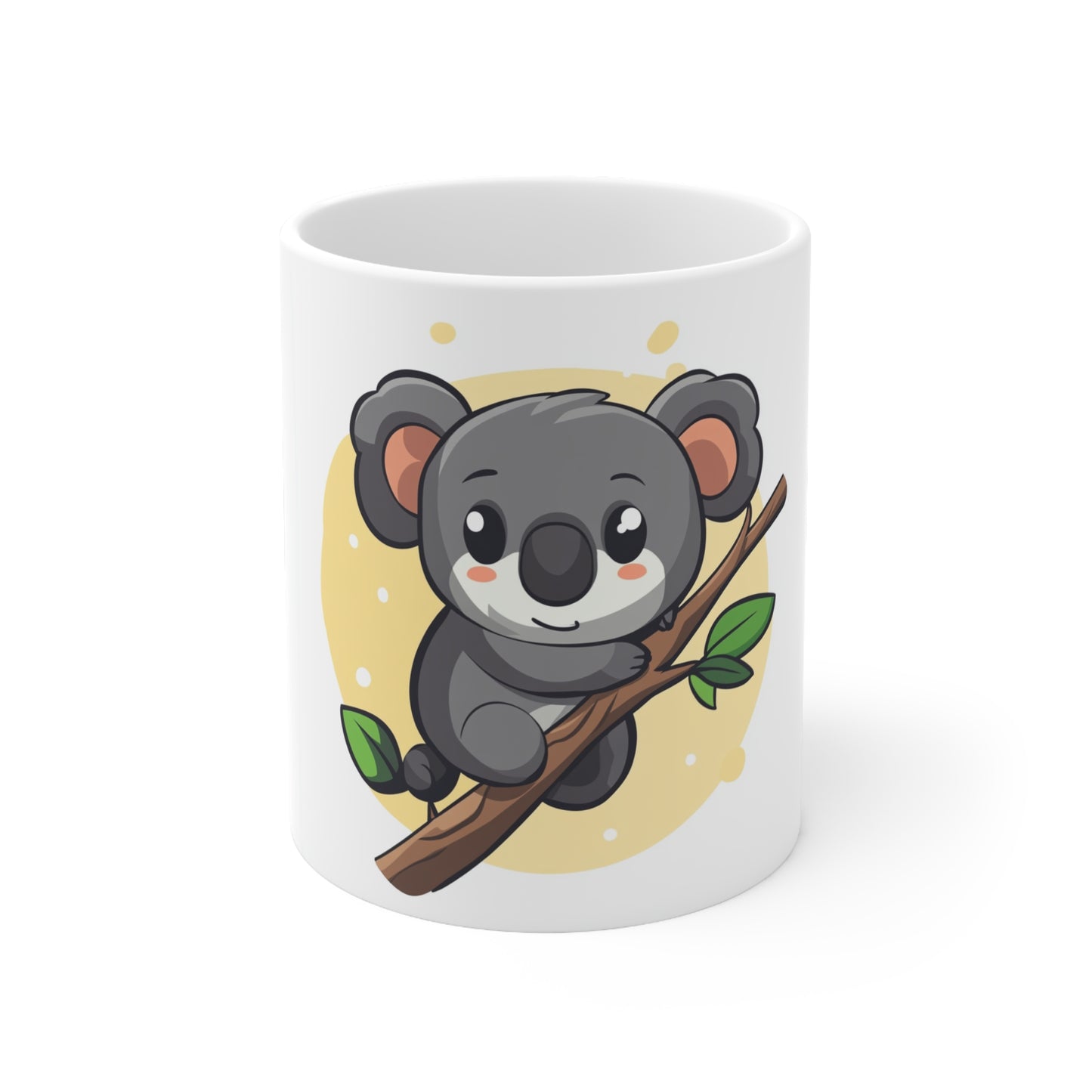 Cute Koala Mug - 11oz White Ceramic Coffee Cup for Animal Lovers