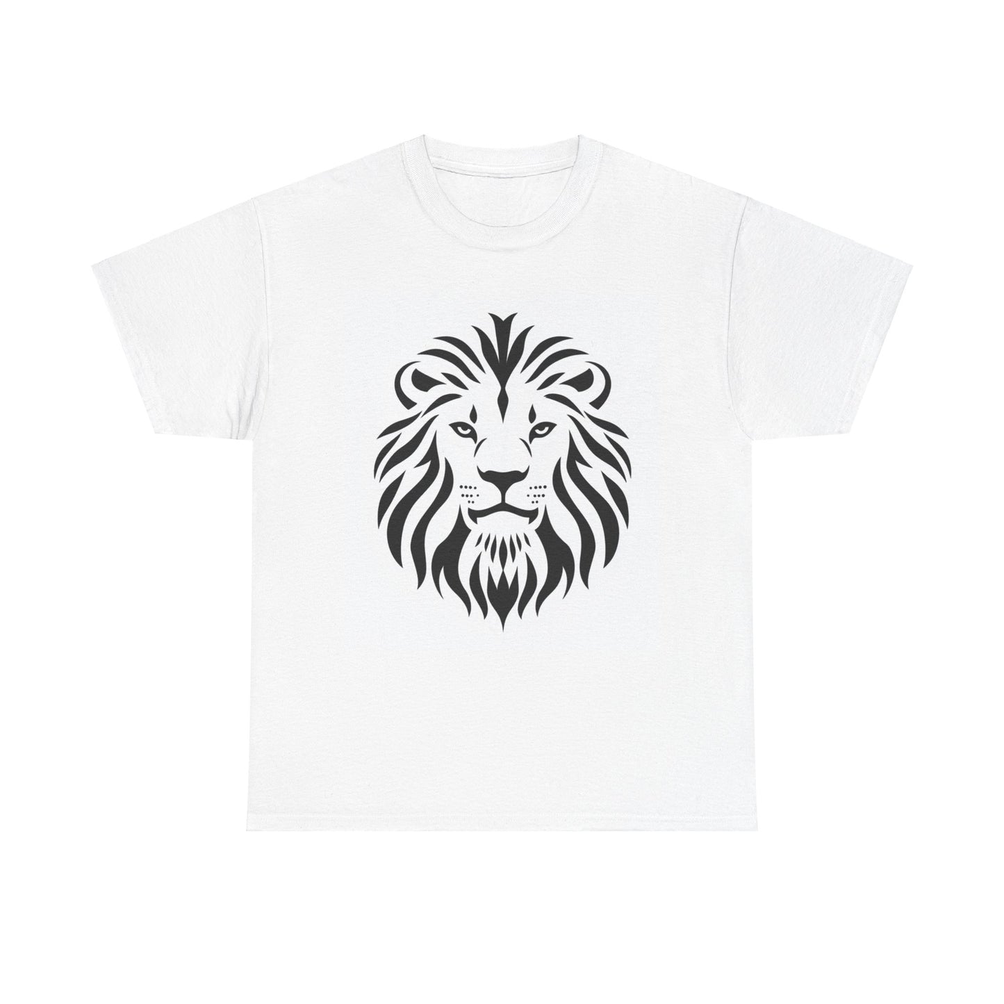 Lion Graphic Unisex Heavy Cotton Tee - Bold and Stylish Casual Wear