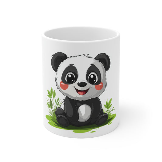 Cute Adorable Panda Mug - 11oz White Ceramic Coffee Cup for Animal Lovers